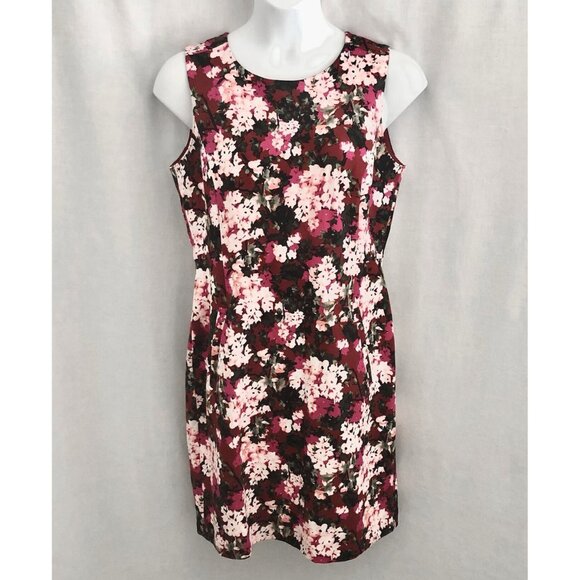 Lands End Floral Sleeveless Dress Size 14P Petite - Picture 1 of 8